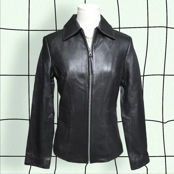 🆕️EXPRESS Genuine Leather Jacket NWT Size 2 – Timeless Style & Elegance! ✨ - Picture 13 of 14